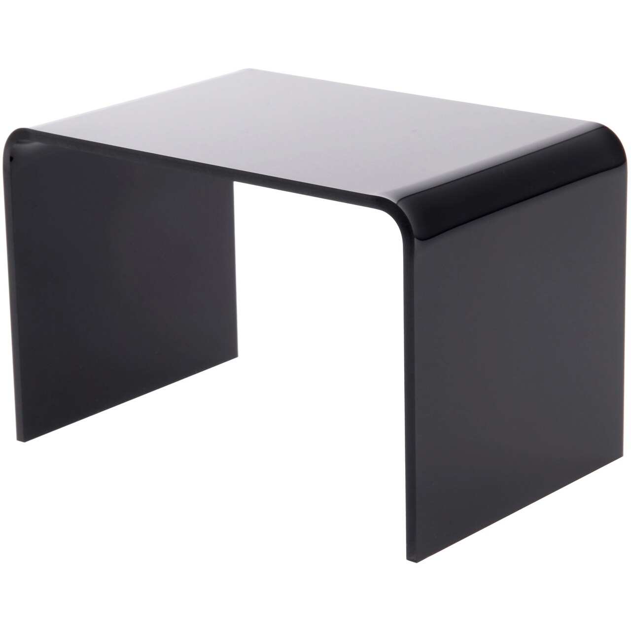 Plymor Black Acrylic Rectangular Display Riser, 3" H x 4.5" W x 3" D (1/8" thick)